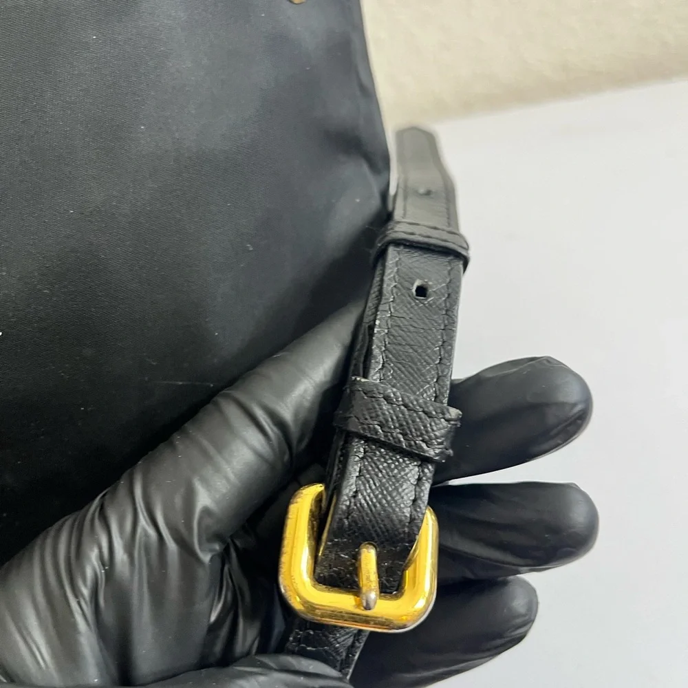 Prada Black Nylon Tote with Gold Hardware - Picture 16 of 16